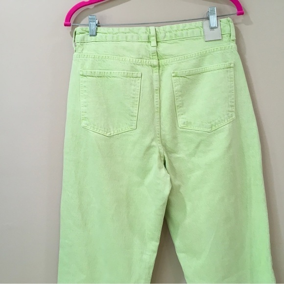 Zara jeans High Waist straight leg lime Green - Picture 10 of 10